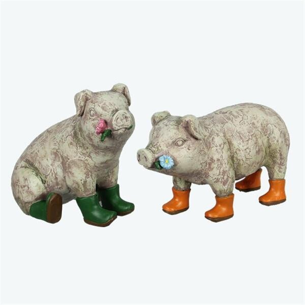 Youngs Resin Pig, Assorted Color - 2 Piece 72585